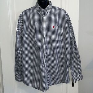 Vantage Custom‎ Classics black & white long sleeve shirt/Arkansas embroidery